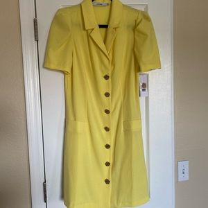 Yellow Button Dress